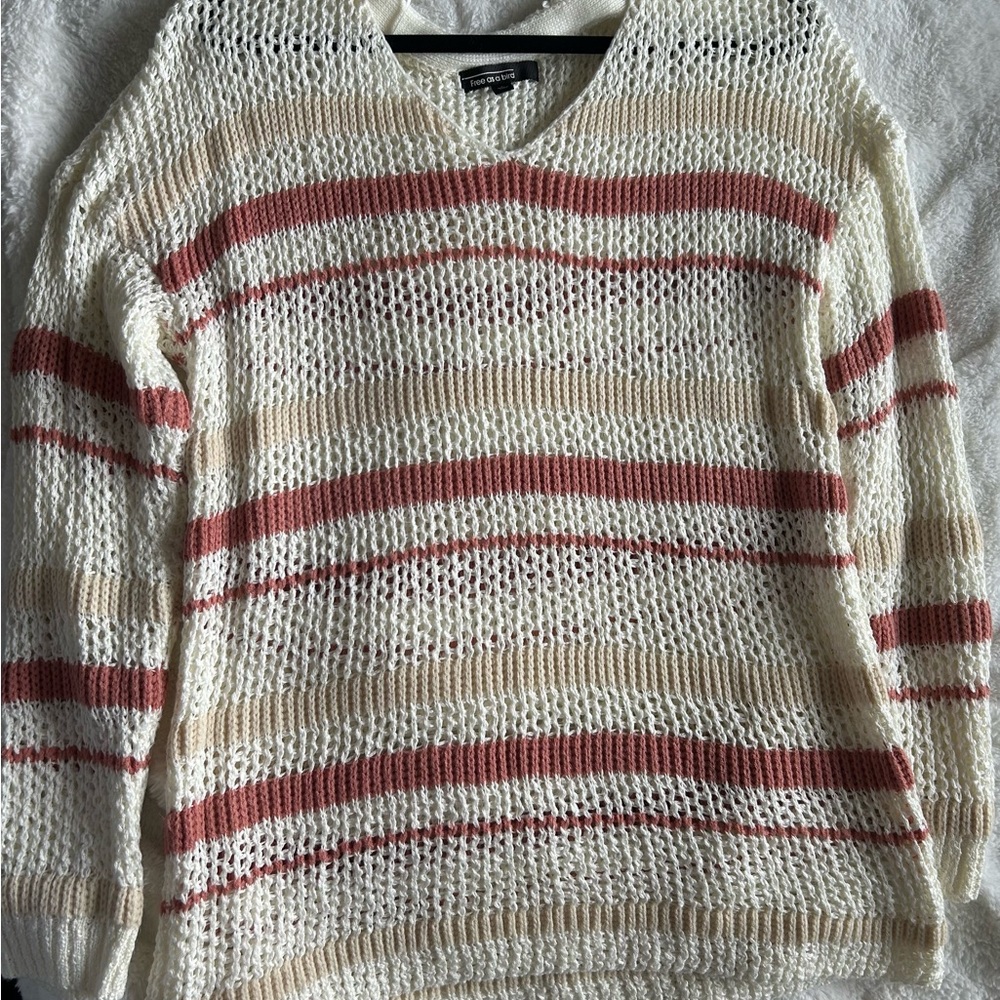 Cream Tan V-Neck Sweater